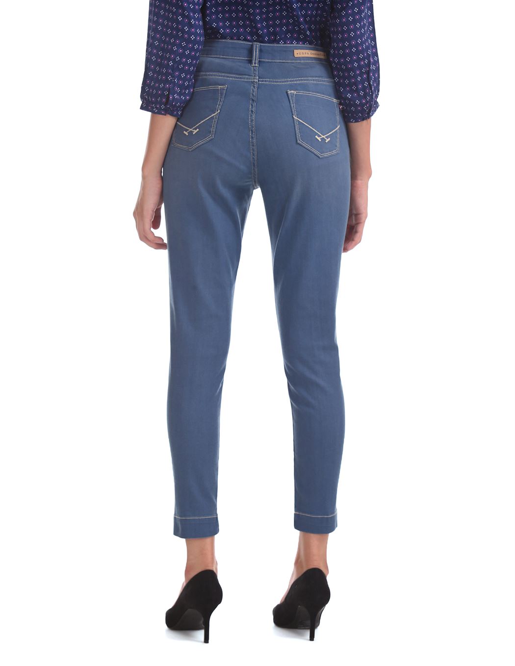 U.S. Polo Assn. Women Blue Casual Wear Jegging